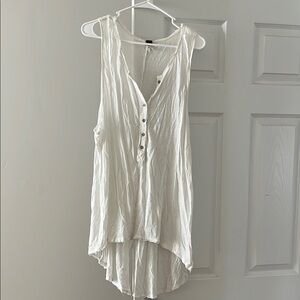 We The Free Ivory Sleeveless Tunic Top